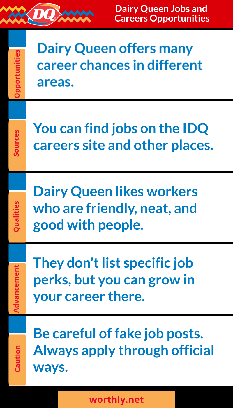 infographic about dairy queen jobs and opportunities