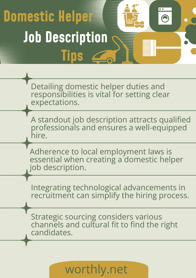 infographic about domestic helper job description tips