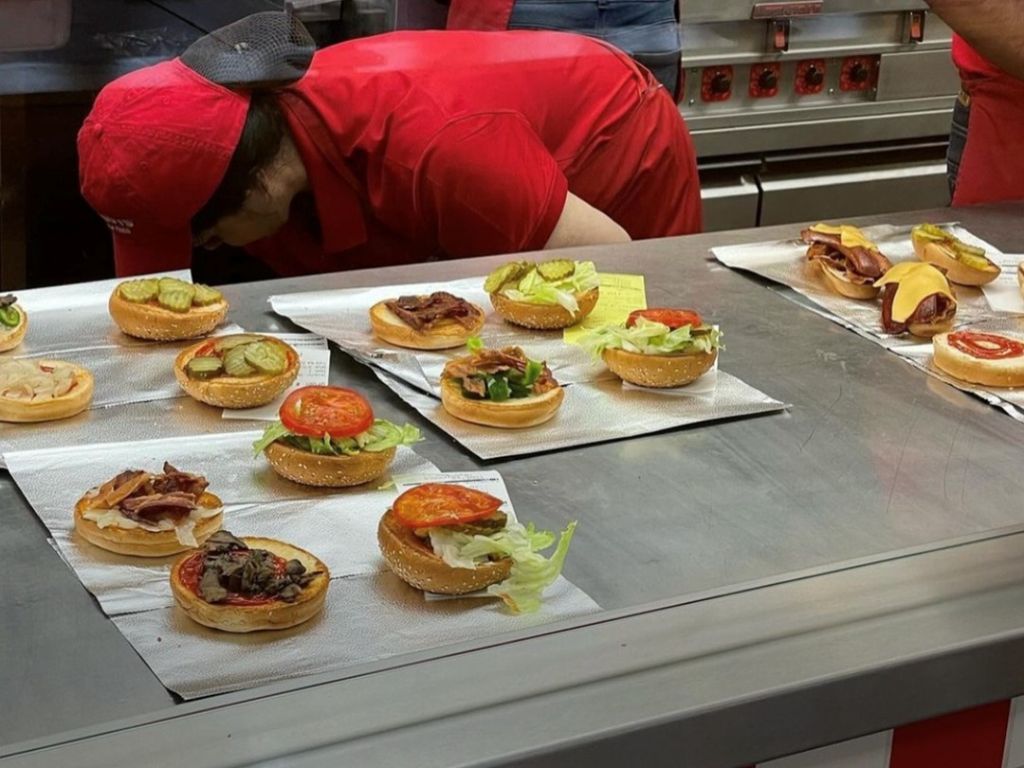 five guys in kitchen