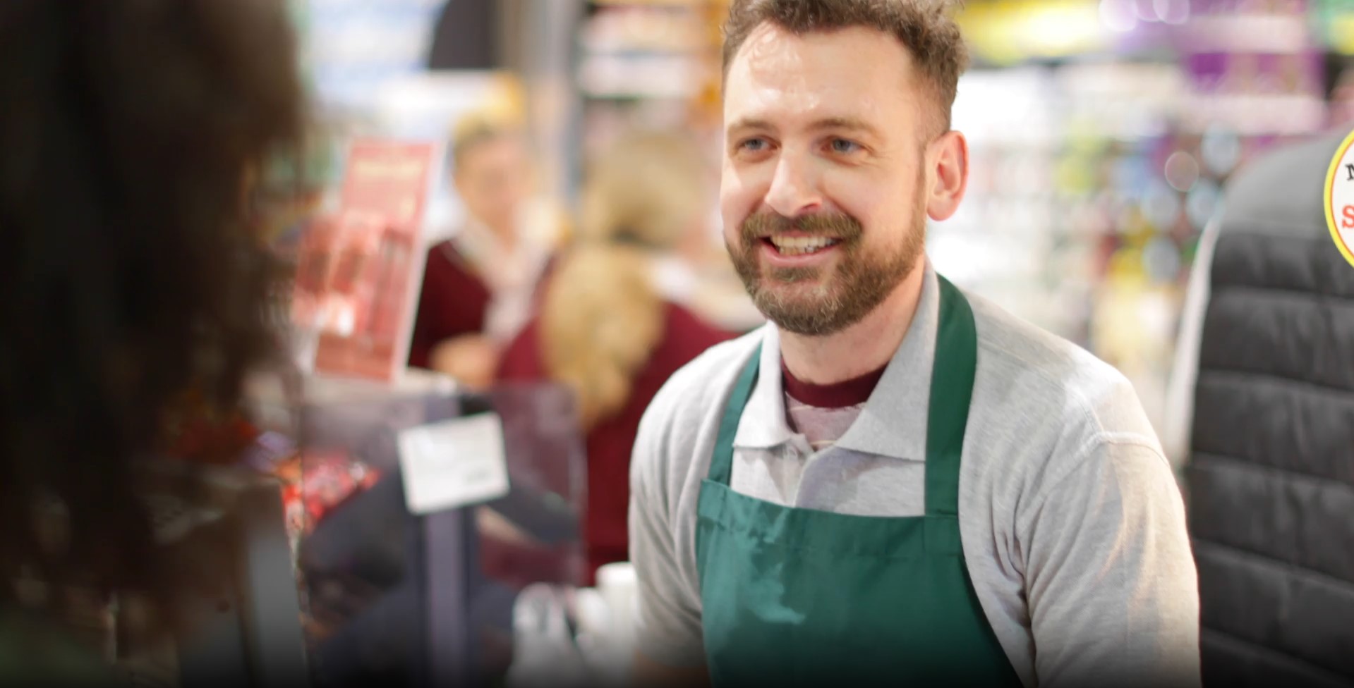 men cashier on work